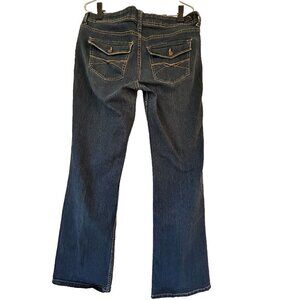 Jordache Womens Blue Jeans Bootcut Size 10 Flap Pockets Stretch Waist Dark Wash